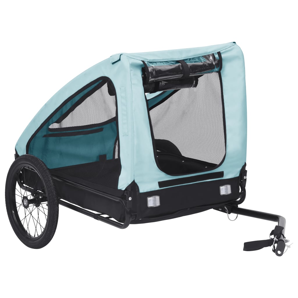 NNEVL Pet Trailer Blue and Black